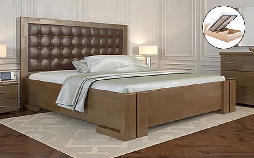 Кровать Амбер с подъемным механизмом Сосна