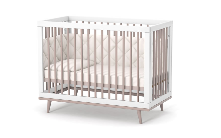 Кроватка детская Нью-Йорк (цвет капучино-белый)