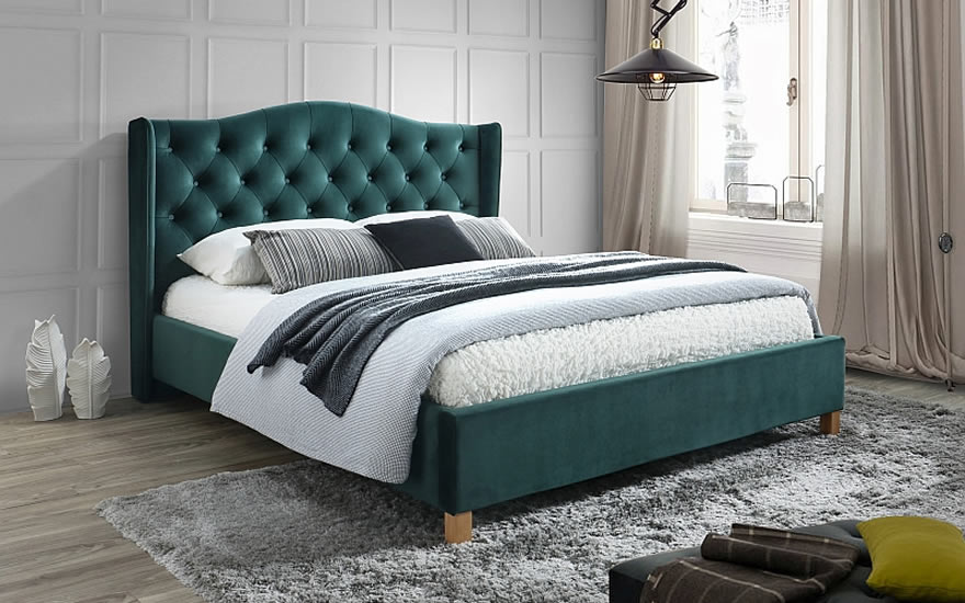 Кровать Aspen Velvet Зеленый