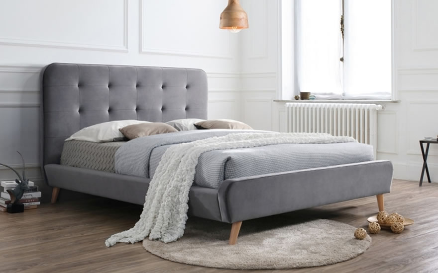 Кровать Tiffany Velvet 160 Серый