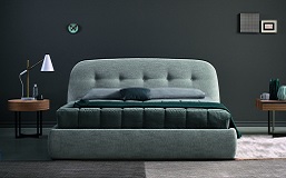 Фабрика виробник ліжок із дерева з мякою спинкою Woodsoft